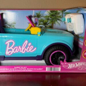 Barbie RC Convertible SUV Mattel Remote Control Car Hot Wheels Fits 2 Dolls